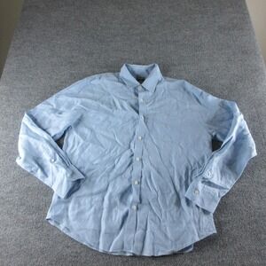 Todd Snyder Shirt Mens XL Blue Linen Long Sleeve Button Up Baird McNutt Casual